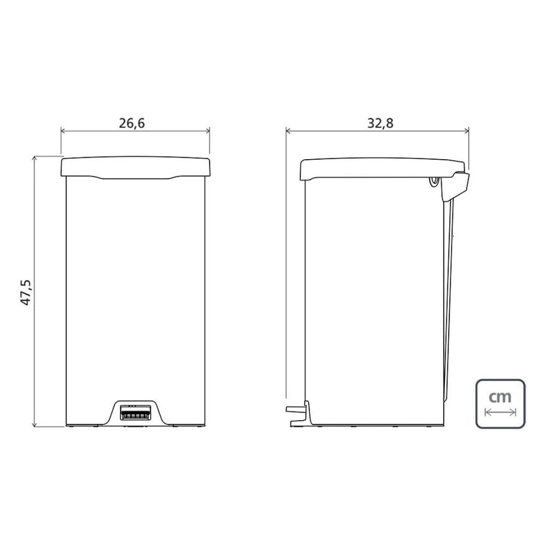 Basurero Tramontina de Acero Inoxidable 20 Lt