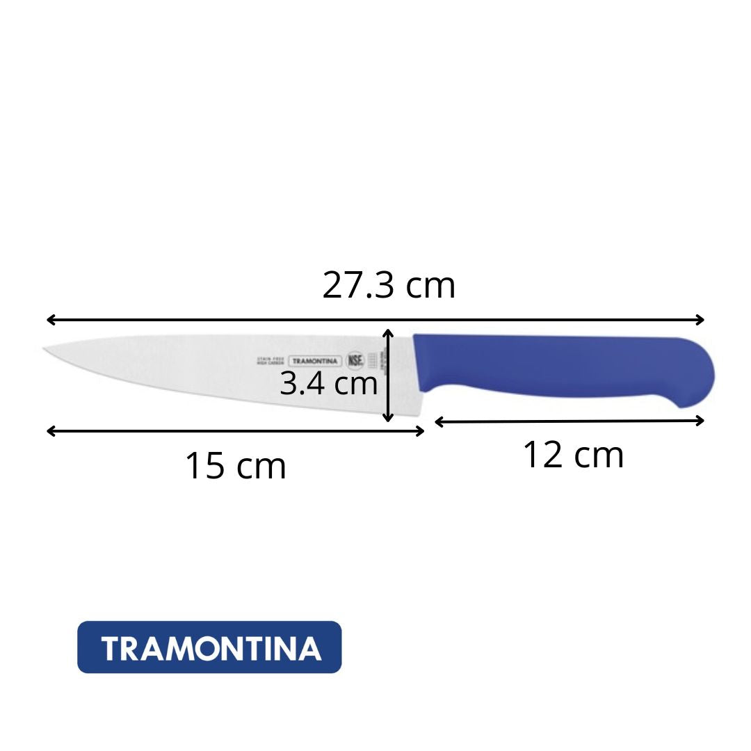 Cuchillo Chef Tramontina Azul 15 cm (6")
