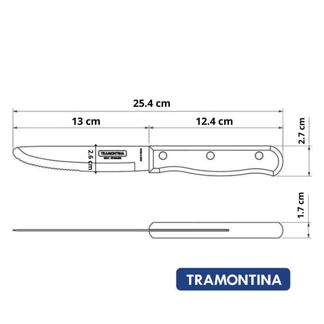 Cuchillo Tramontina Churrasco Jumbo 5"