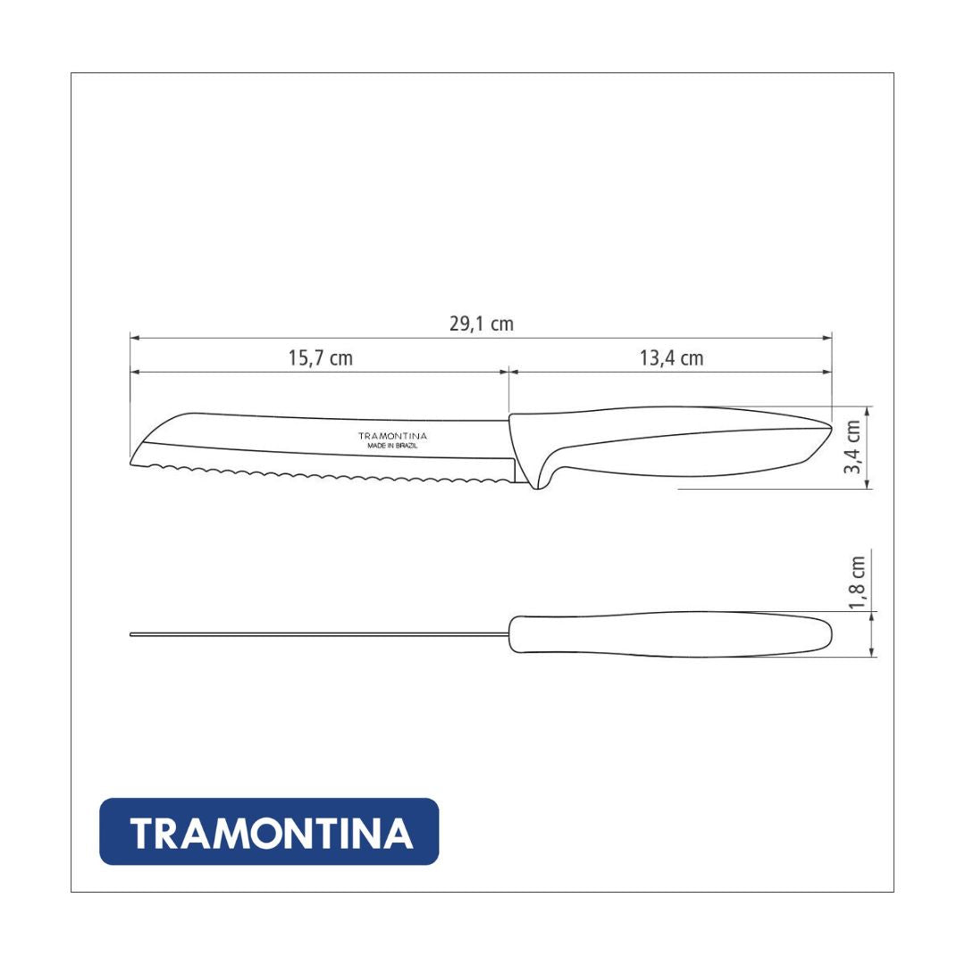 Cuchillo para Pan Tramontina 7"
