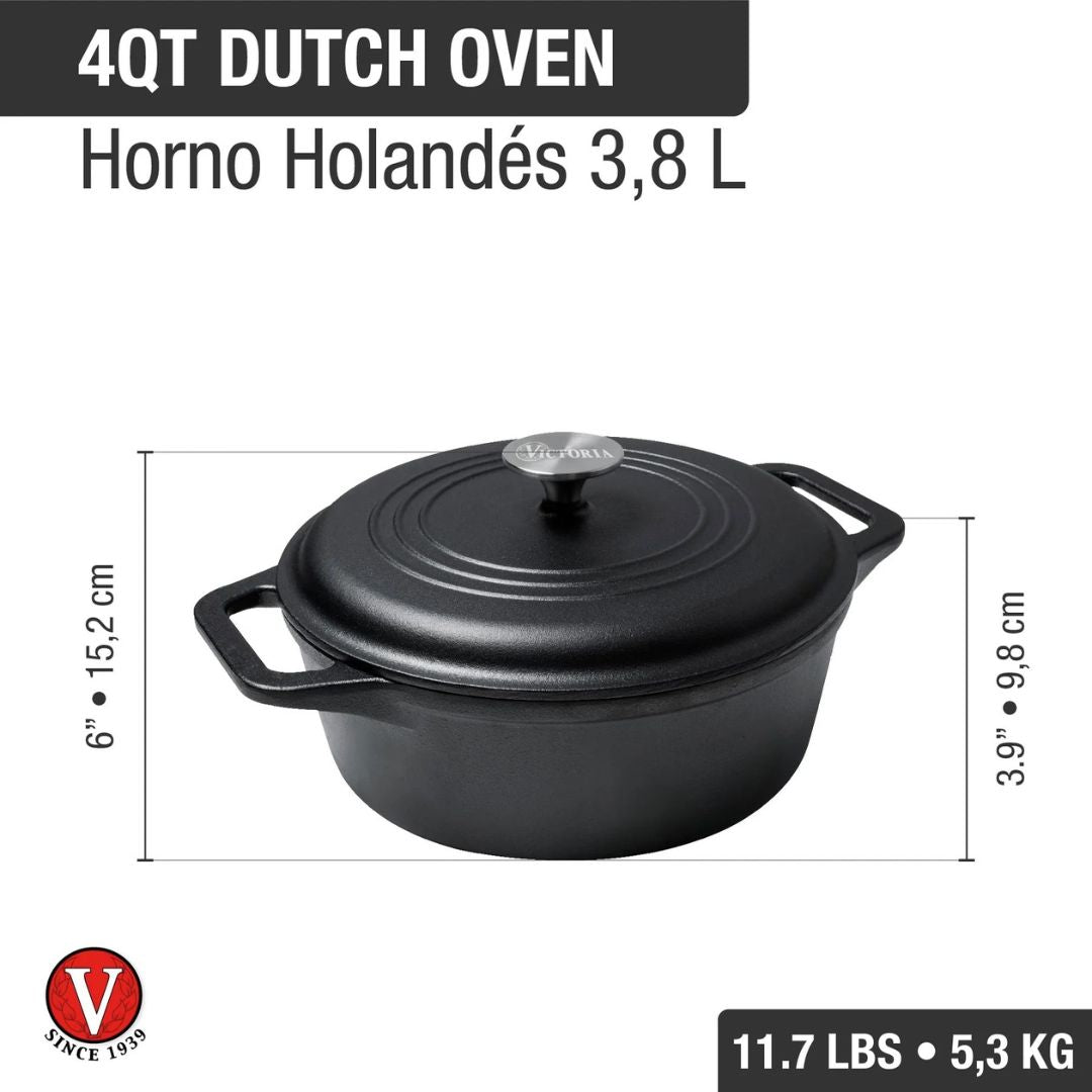Horno Holandés Victoria 3.8L Olla Esmaltada