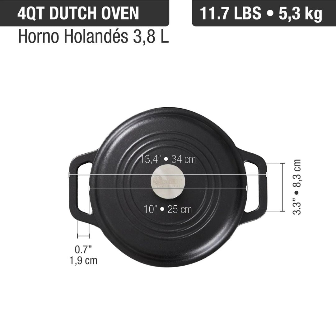 Horno Holandés Victoria 3.8L Olla Esmaltada