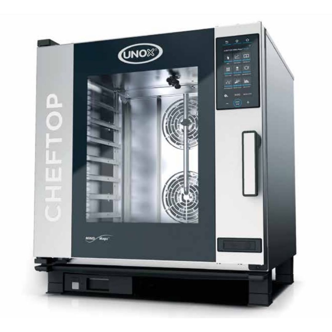 Horno Unox Combi a Gas Cheftop Mind Maps Plus Countertop 7 Bandejas 1/1 GN