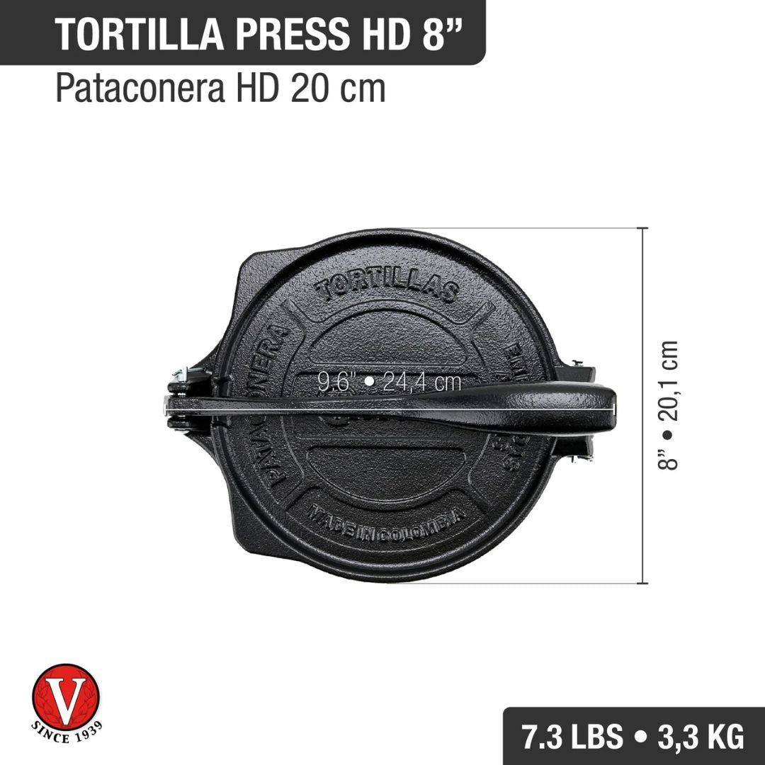 Pataconera Tortillera Victoria de Hierro Fundido 20 cm