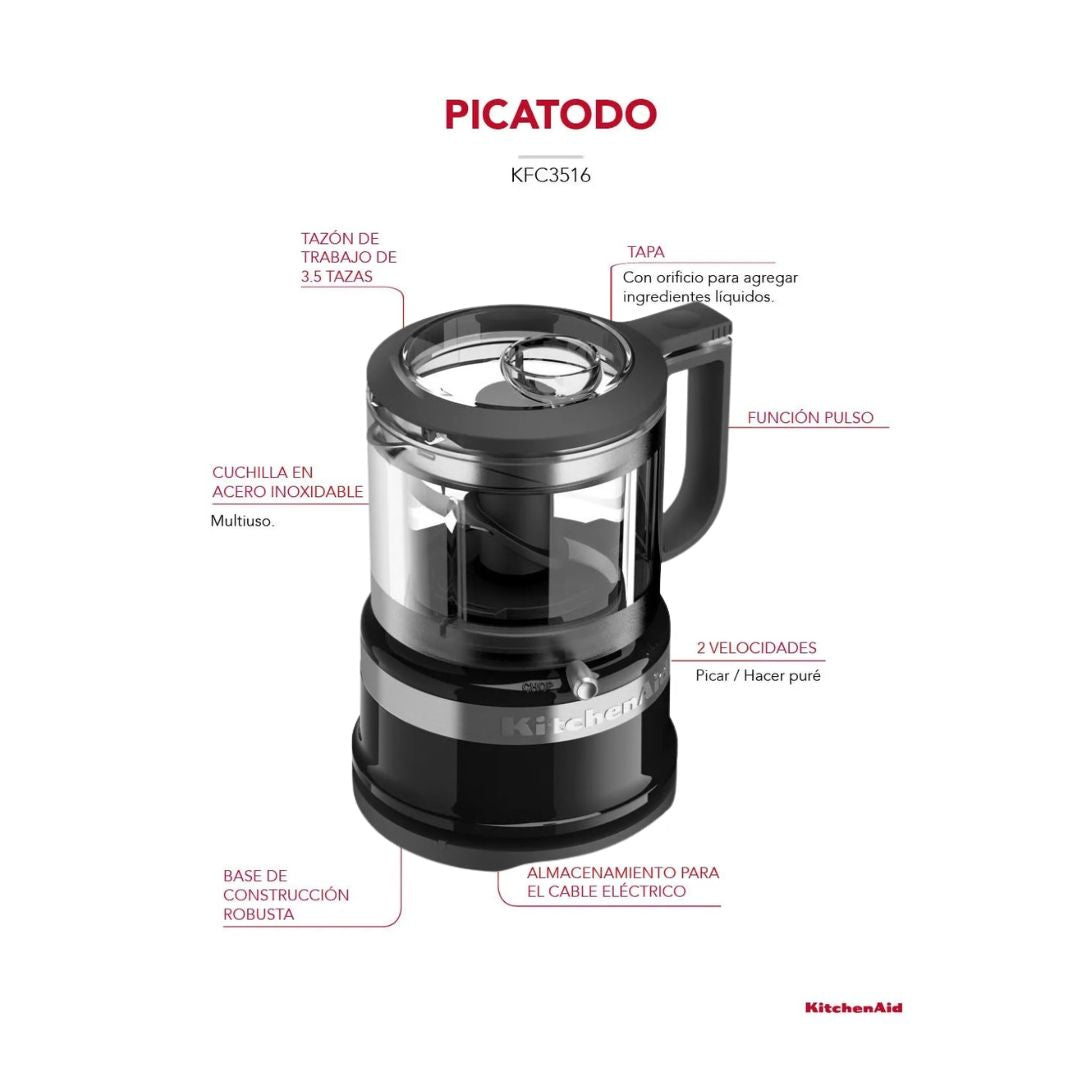 Procesador KitchenAid 3.5 Tazas Negro