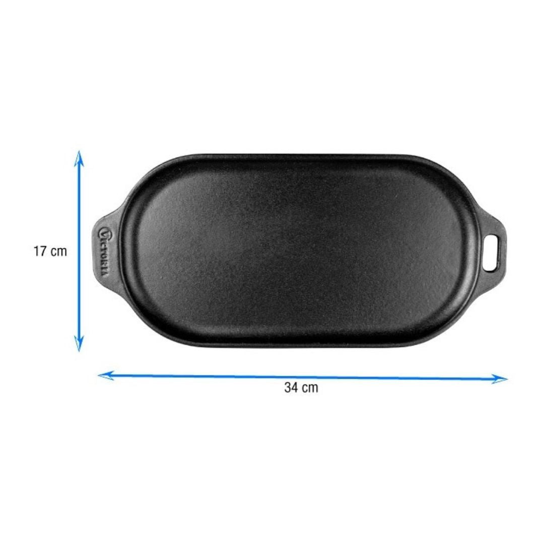 Plancha Ovalada Victoria en Hierro Fundido 34 cm
