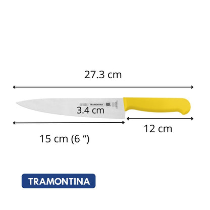 Cuchillo Chef Tramontina Amarillo 15 cm (6")