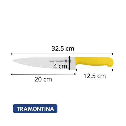 Cuchillo Chef Tramontina Amarillo 20 cm (8")