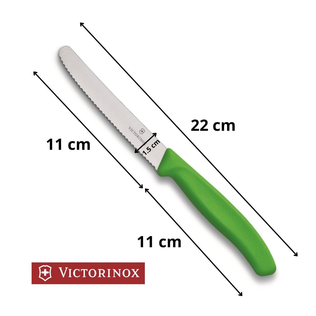 Cuchillo Dentado Victorinox Verde 11 cm