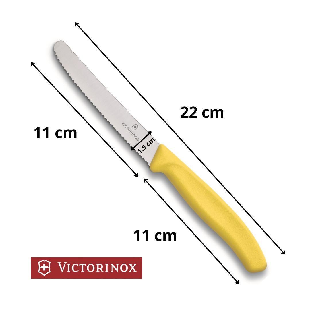 Cuchillo Dentado Victorinox Amarillo 11 cm