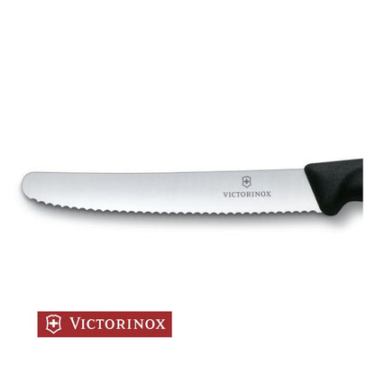 Cuchillo Dentado Victorinox Negro 11 cm