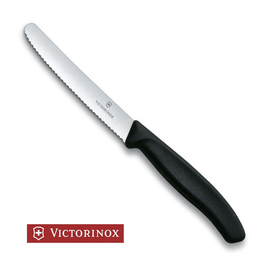 Cuchillo Dentado Victorinox Negro 11 cm