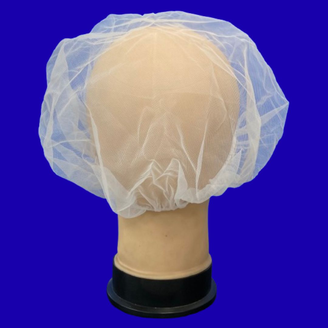 Gorro para Cabello Cocina Redondo Blanco