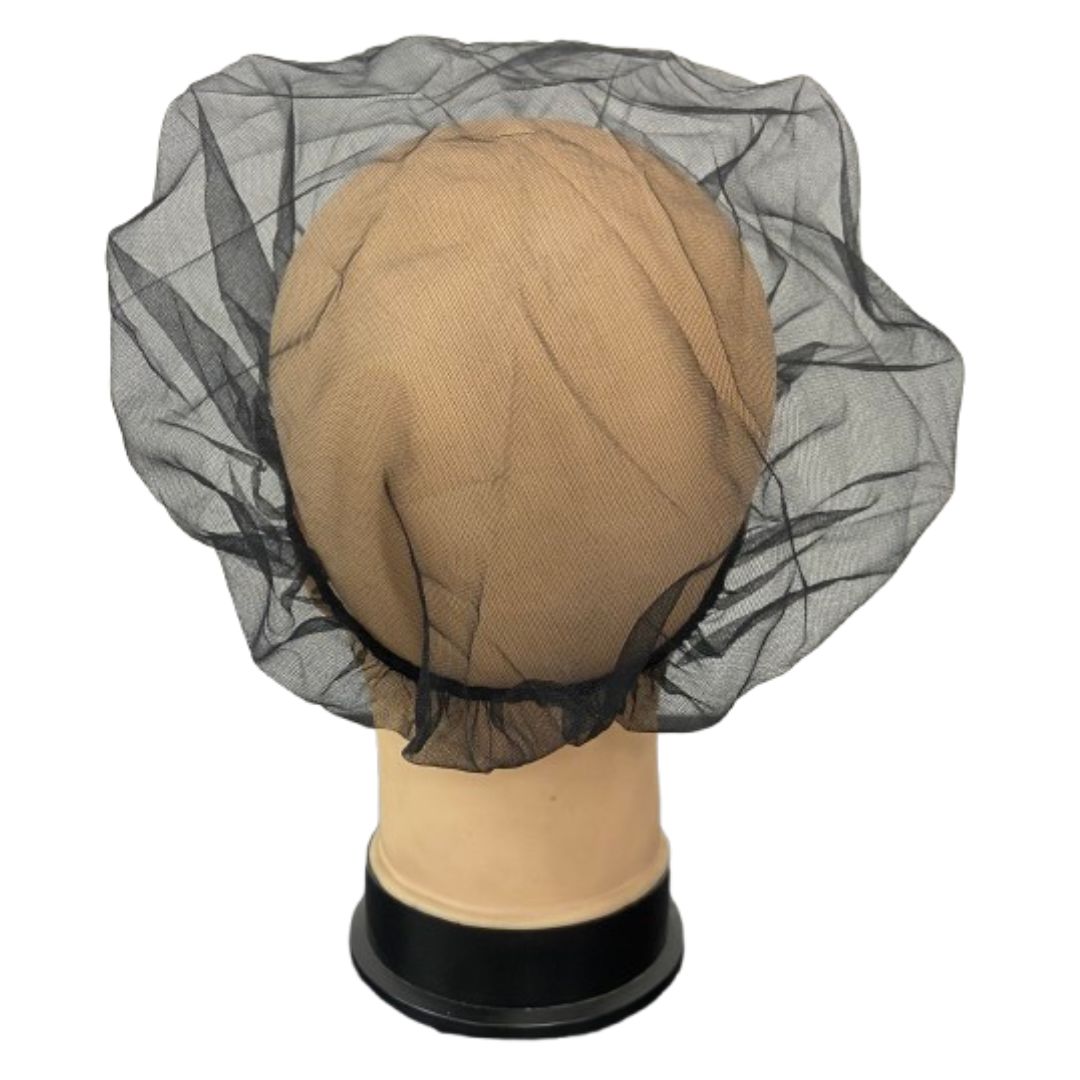 Gorro para Cabello Cocina Redondo Negro