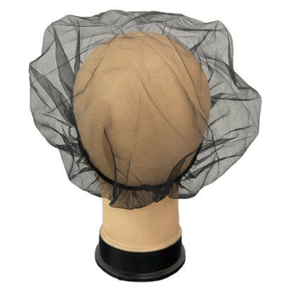 Gorro para Cabello Cocina Redondo Negro