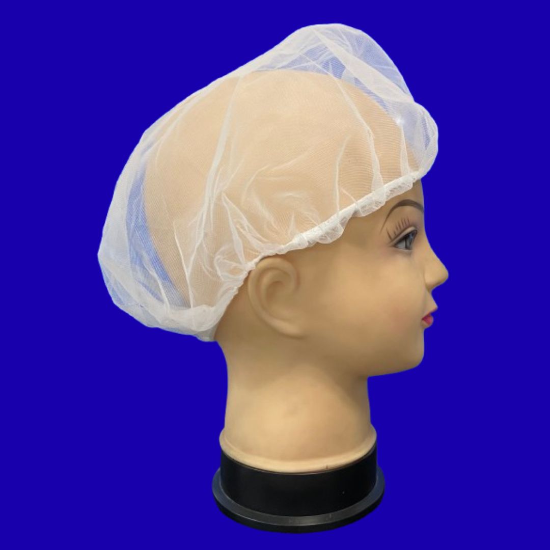 Gorro para Cabello Cocina Redondo Blanco