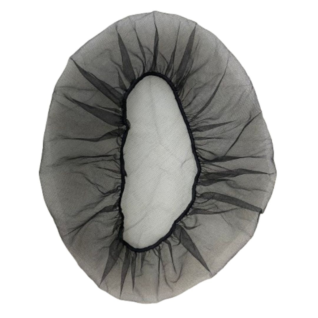 Gorro para Cabello Cocina Redondo Negro
