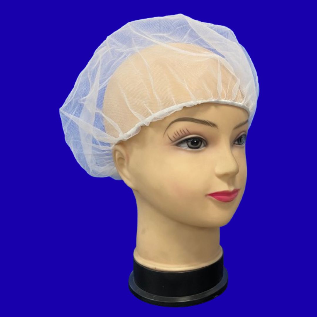 Gorro para Cabello Cocina Redondo Blanco