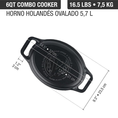 Horno Holandés Ovalado Victoria 5.7 Lt Esmaltado
