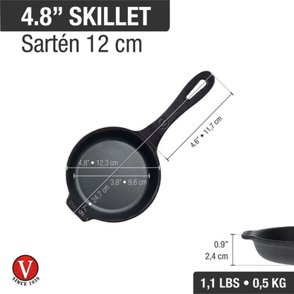 Mini Sarten Victoria de Hierro Fundido 12 cm