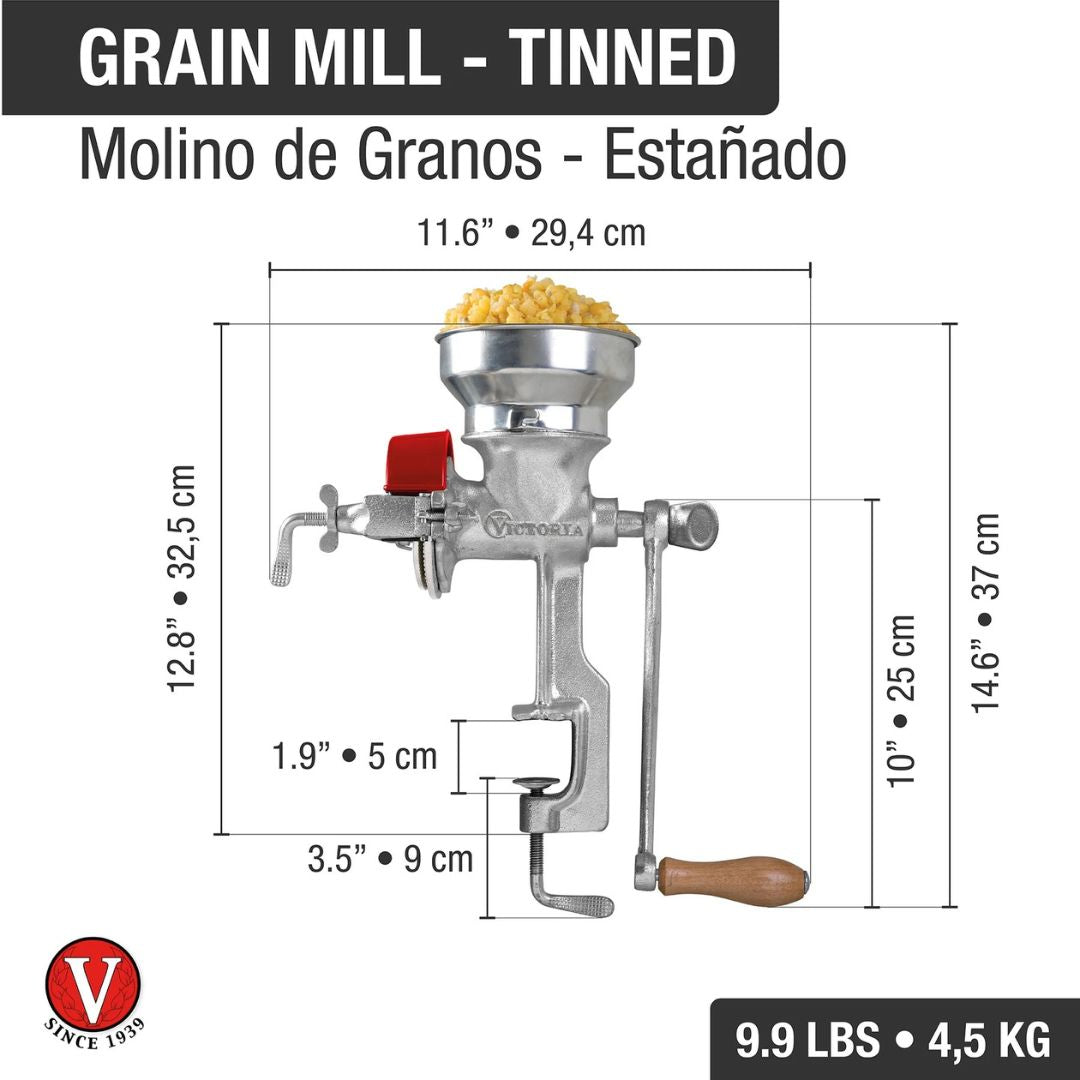 Molino de Granos Manual Victoria Hierro Estañado