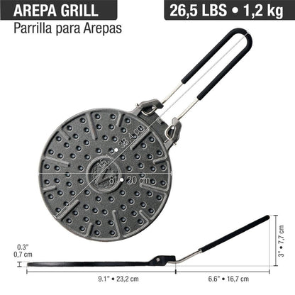 Parrilla para Arepas Victoria en Hierro 20 cm
