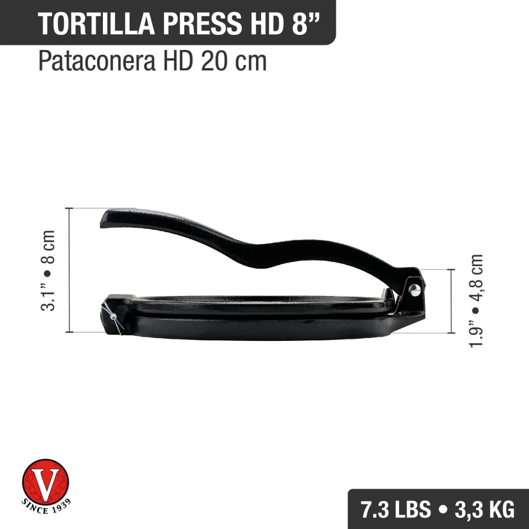 Pataconera Tortillera Victoria de Hierro Fundido 20 cm