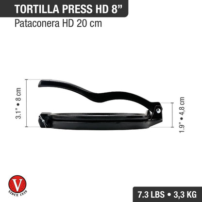 Pataconera Tortillera Victoria de Hierro Fundido 20 cm