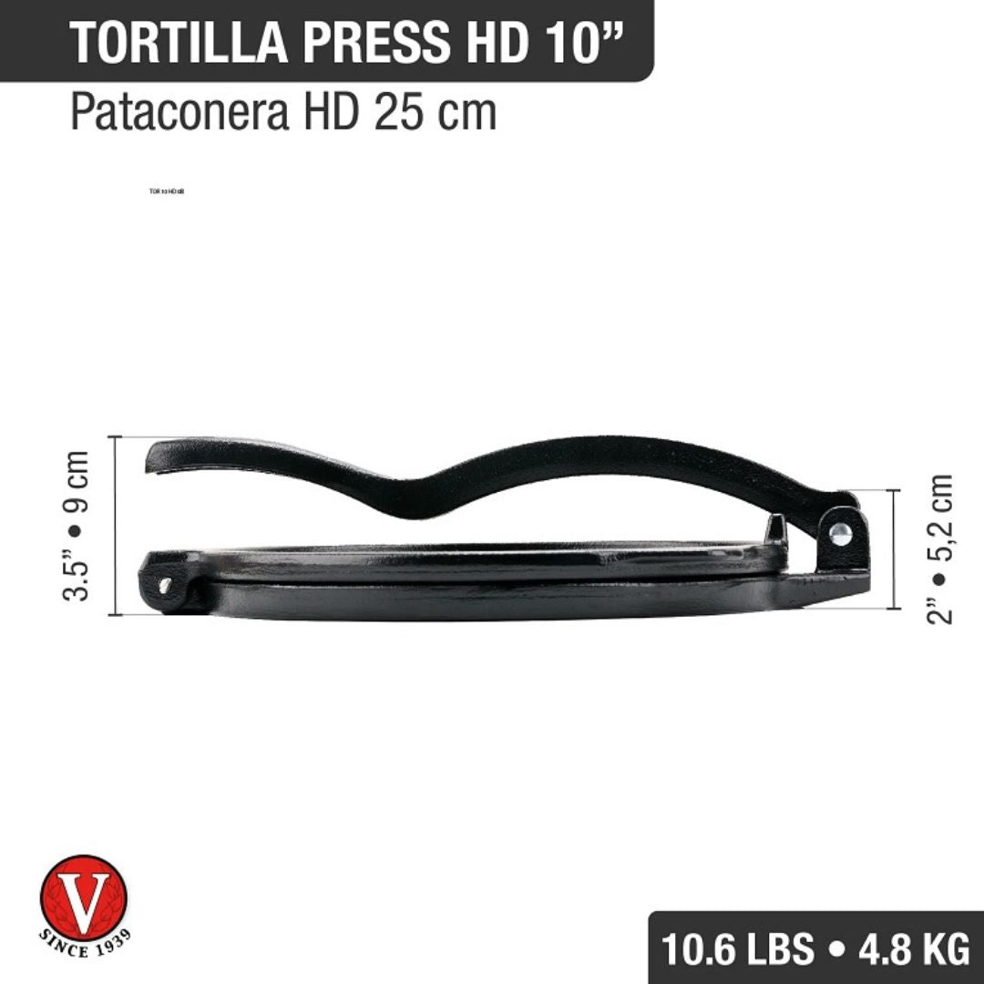 Pataconera Tortillera Victoria de Hierro Fundido 25 cm
