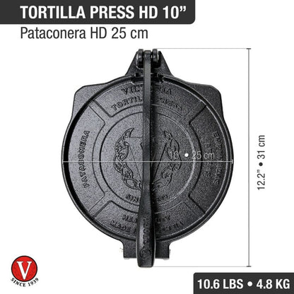 Pataconera Tortillera Victoria de Hierro Fundido 25 cm