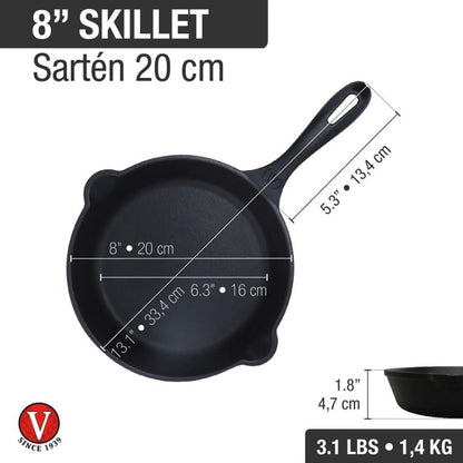 Sartén Victoria de Hierro Fundido 20 cm