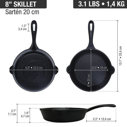Sartén Victoria de Hierro Fundido 20 cm