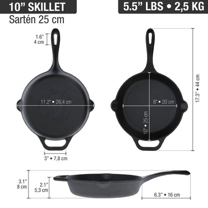 Sartén Victoria de Hierro Fundido 25 cm