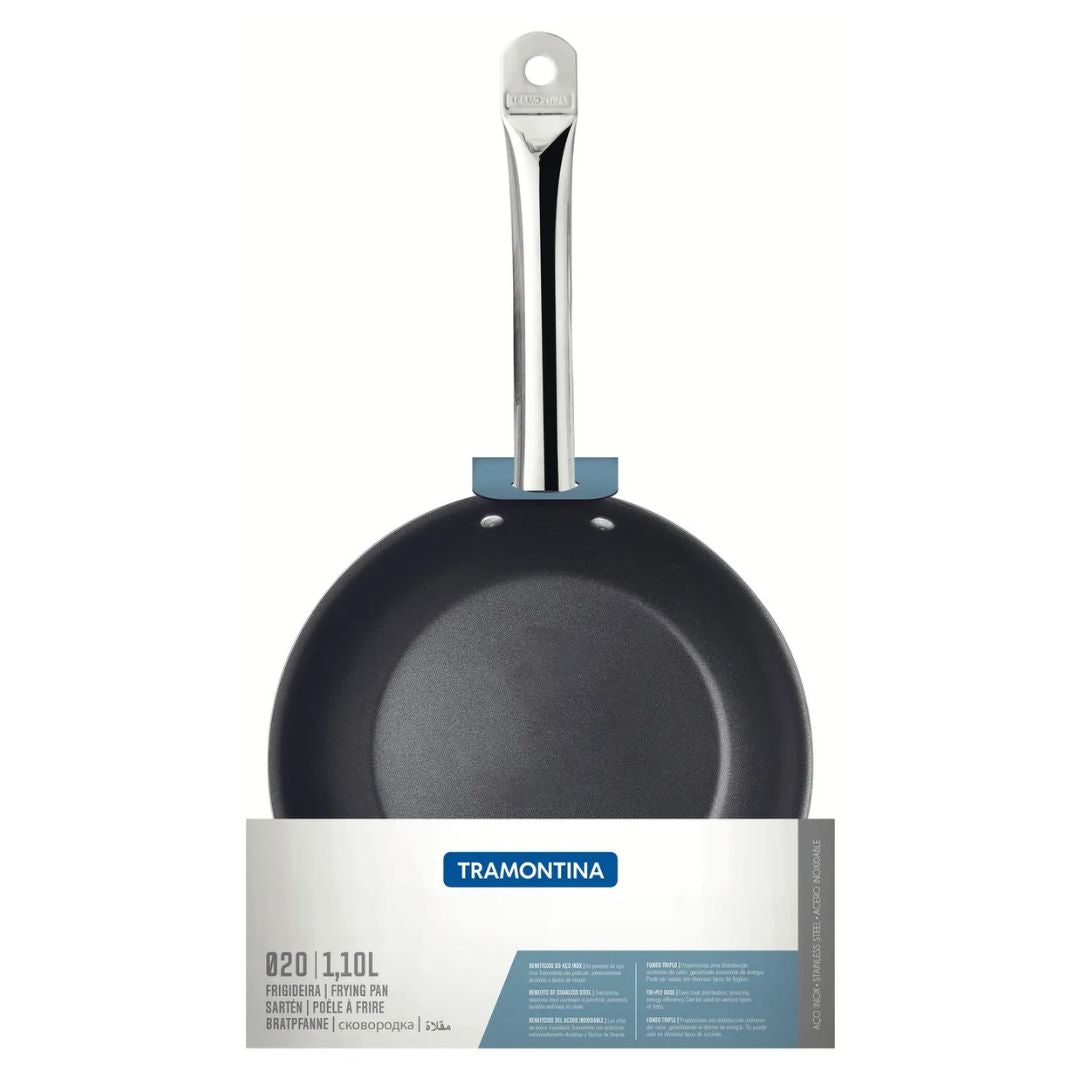 Sartén Tramontina Acero Inoxidable 20 cm con Antiadherente