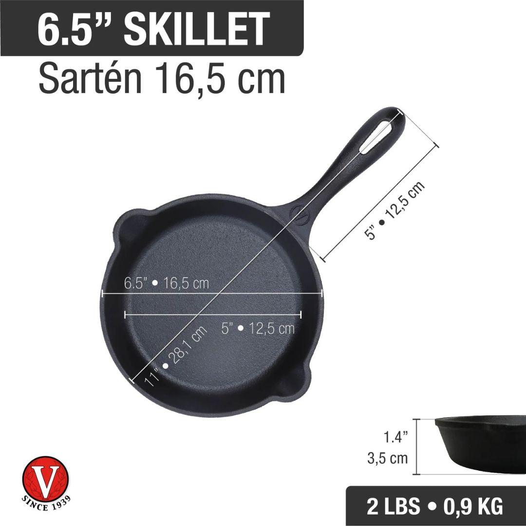 Sartén Victoria de Hierro Fundido 16.5 cm