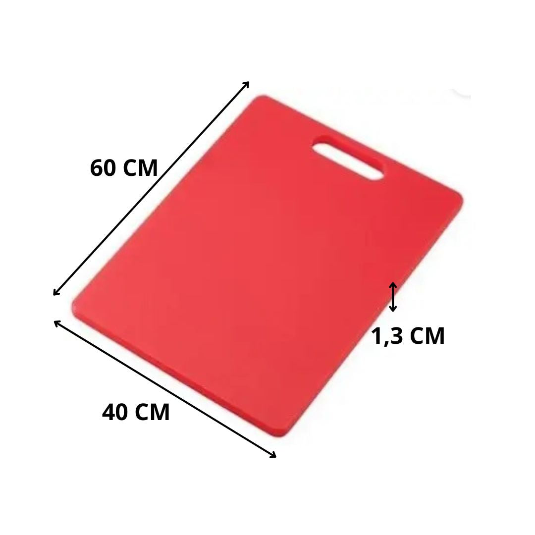 Tabla para Picar Alimentos Roja 60x40cm Profesional
