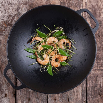 Wok Victoria de Hierro Fundido 35.5 cm